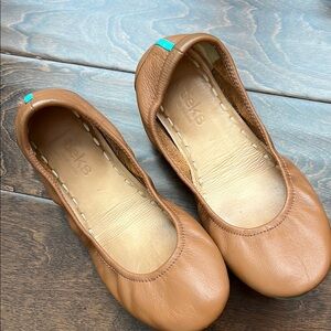 Tan Leather Ballet Flats
